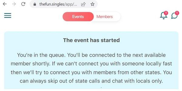 SCAM. I'm a male. Sat in this "event" for 30 minutes staring at this screen - never connected to a single conversation.