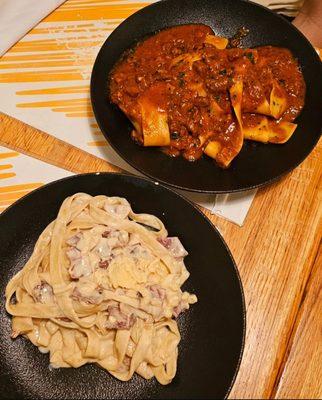 Pasta Giusto (signature dish) and Parpadelle