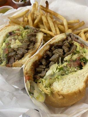 Carne Asada Torta w/ fries