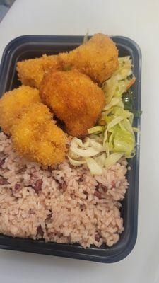 Fried Cauliflower with rice and beans