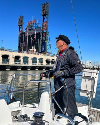 Captain Michael Severson on McCovey Cove, San Francisco.