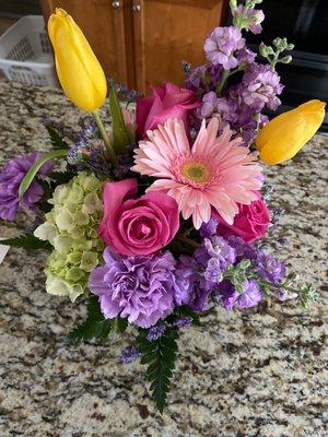 Beautiful spring flowers for my birthday!