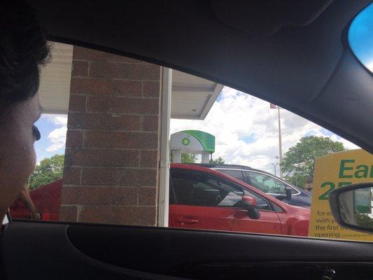 It's at a very busy intersection so most of the gas pump will be busy . But clean restrooms and a friendly store keeper .