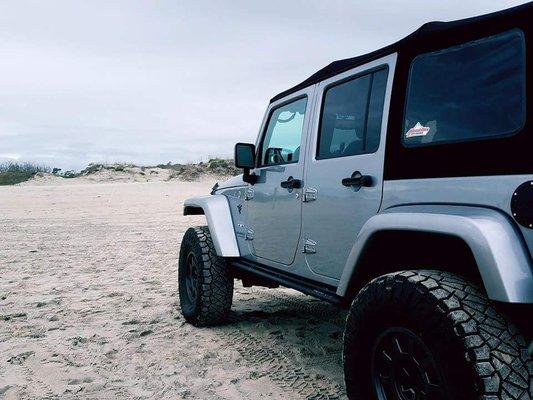 Jeep down at Assateague Island