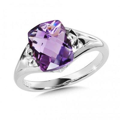 Amethyst Ring in Sterling Silver by Colore