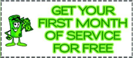 Claim your 1st. month of service for free a 20.00 coupon