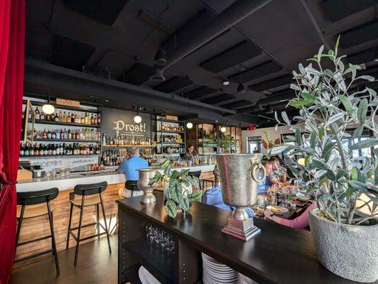 The bar and inside dining