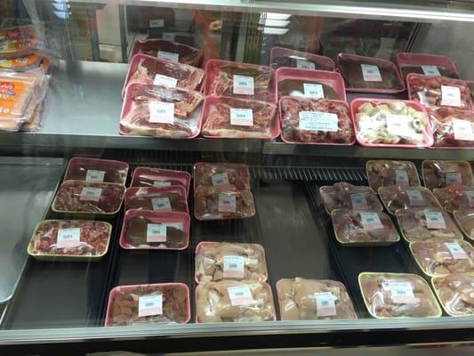 The meat section!! All items are listed with packed date.