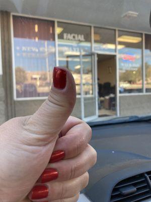 My new regular manicure! and the storefront.