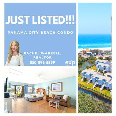 Just listed!! Panama City Beach condo for sale. Call Rachel Warrell 850-896-5899