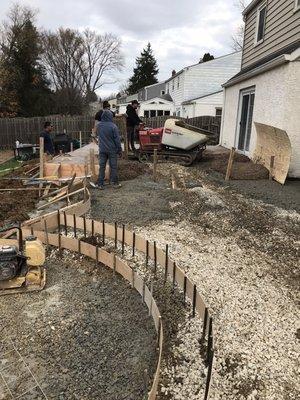 Building a concrete patio