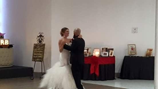 The Newlyweds Mr. and Mrs. Korb sharing their first dance at Shafaii Hall and Garden in N.E. Houston.