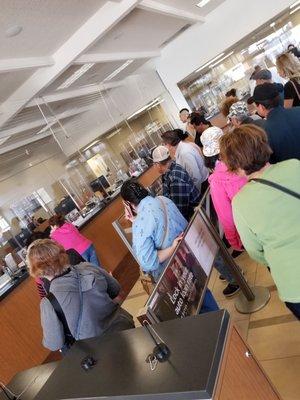 12 windows, 2 tellers, 22 people in line. You are doing something wrong @bankofamerica