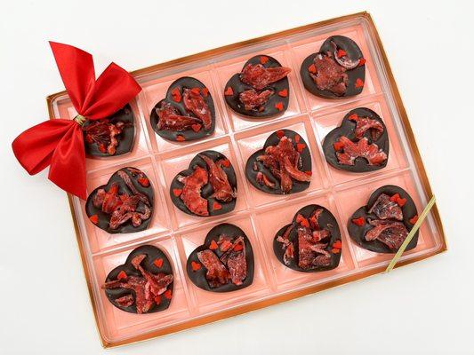 Hibiscus Flower Chocolate Hearts at Top This Chocolate in Ventura Harbor