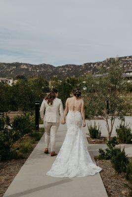 Couples photo right after our first look