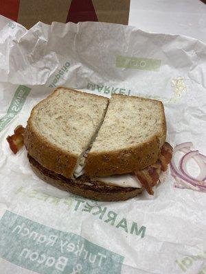 Turkey bacon ranch sandwich