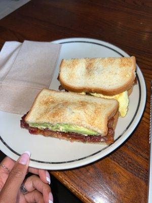 BBLT & Egg Sandwich with avocado