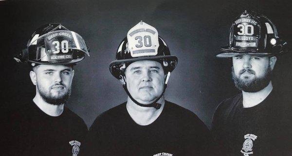 Father and sons Volunteer Fire Fighters