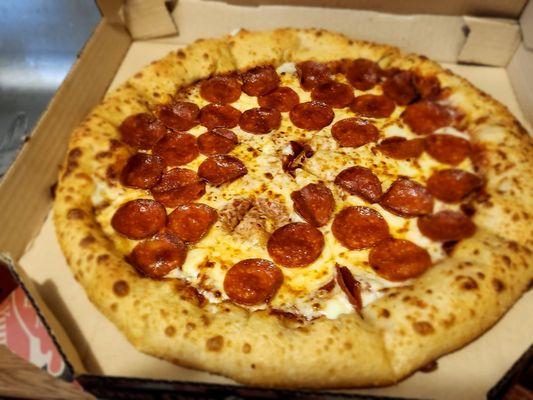 Stuffed crust pepperoni