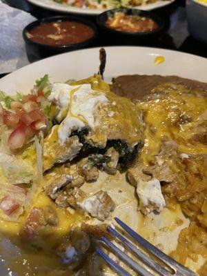 Chile Relleno with fajita chicken