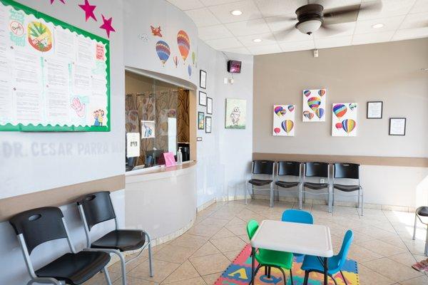 Parra Pediatrics Spring Branch Office. Waiting area