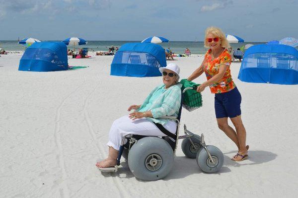 From sand to the water in seconds, what a great experience for the whole family.