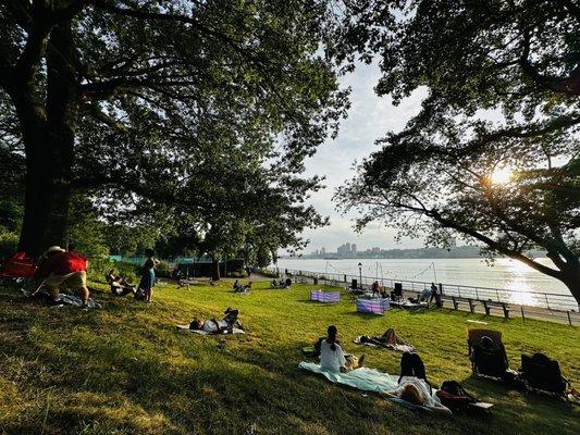 Riverside Park along the Hudson for free summer music