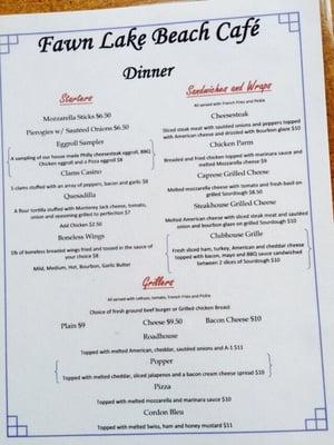 Dinner Menu