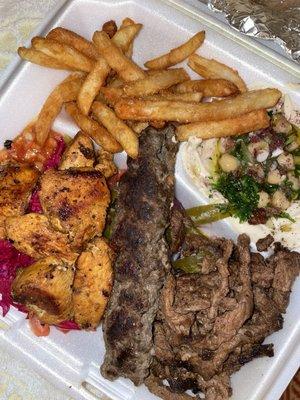 Beef Shawarma platter with chicken