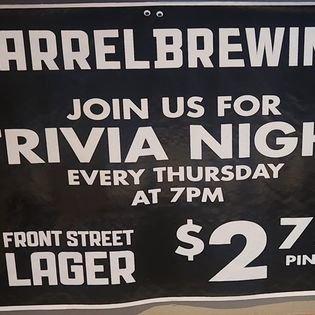 trivia every Thursday at 7 to 9pm