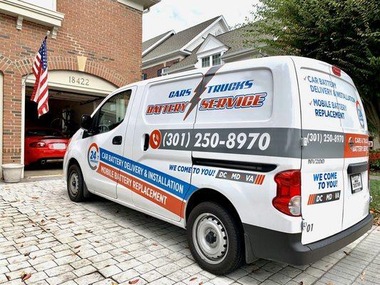 We are your local Car Battery Installation & Delivery company in Montgomery County, MD.