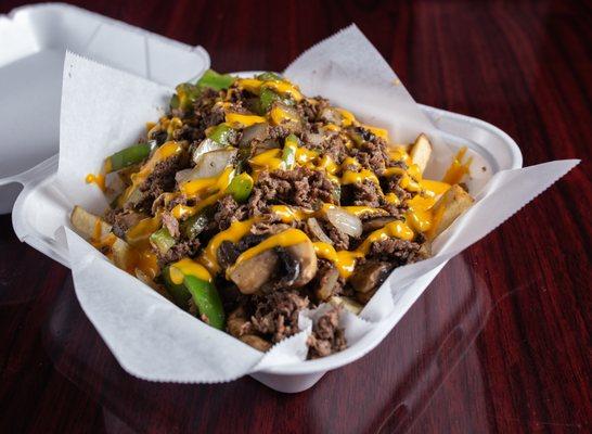 Loaded Philly Fries- 
@Bombhoagie.com