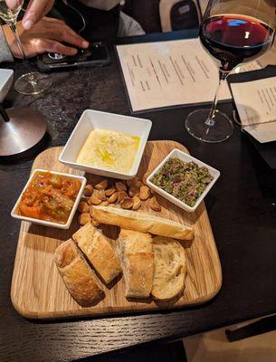 Vegetarian Spread: Hummus,Caponata,Olive Spread, Focaccia Bread.      4.10.24