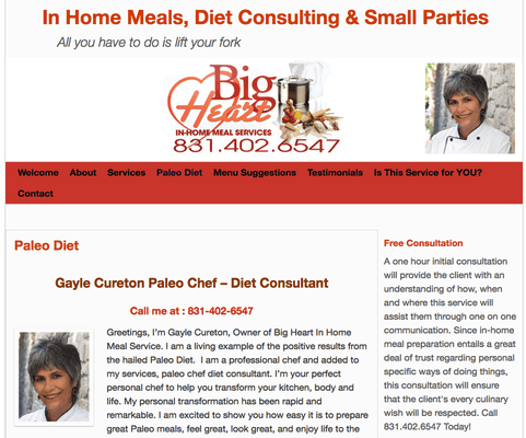 Big Heart Chef, Web Development, SEO & Video Production