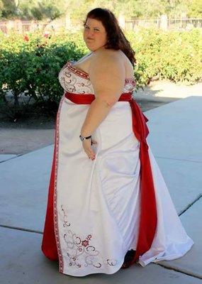 Bride and her beautiful dress