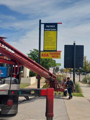 Outside Pole Sign