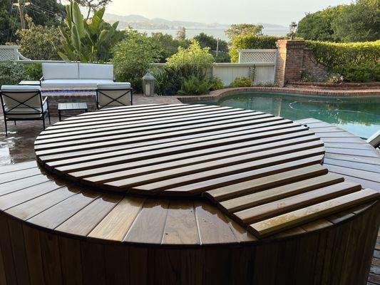 Cedar and teak wood hot tubs