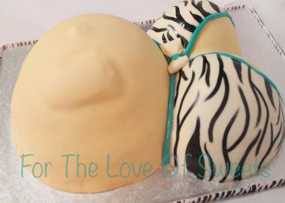 Pregnant Belly Baby Shower Cake!