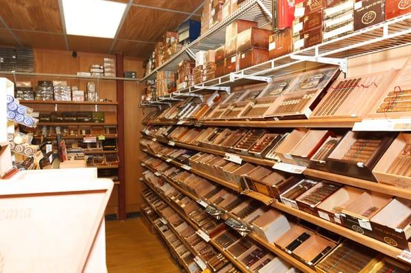 Another aisle in the humidor.