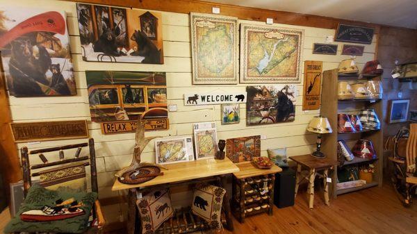 Our back room filled with Wall Art and Furniture