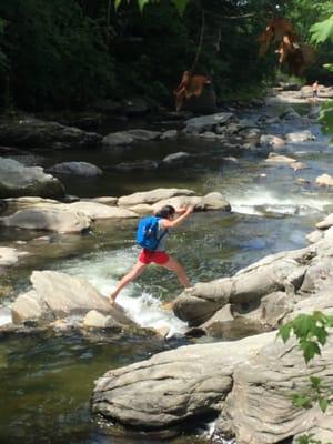 Enjoy a summer day at Brewster falls after a hike.