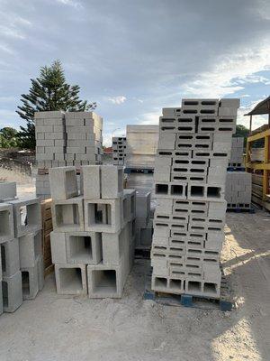 All types of cement blocks