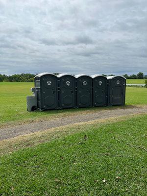 Portable toilets near Vaughn Road entrance near dog park