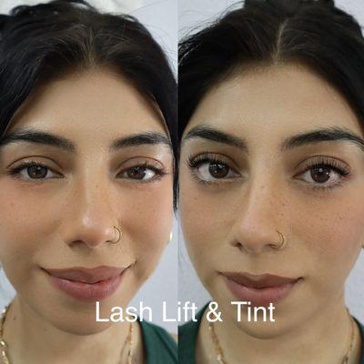 lash lift and tint
a natural lash curl/perm can last 5-6 weeks