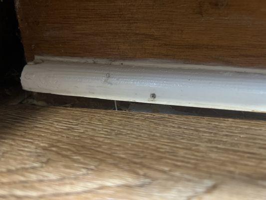 Gap between flooring and baseboard