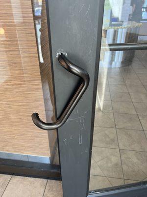 Front door handle broken