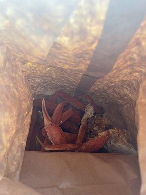 Most bomb crab in a bag!