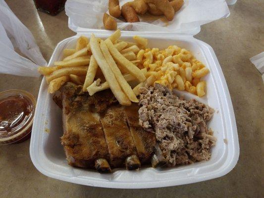 Ribs and pork plate.  All for 11