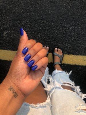 Dip mani & regular pedi