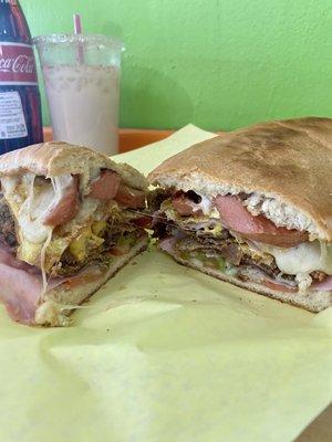 Torta Cubana and Horchata